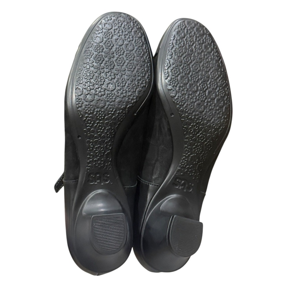 SAS Isabel Mary Jane Kitten Heels Women 10.5 Black Leather Comfort Work Pumps - Picture 12 of 16